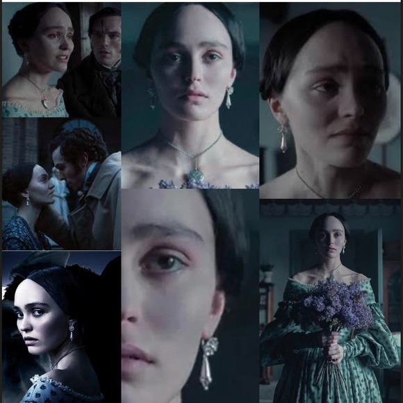 Nosferatu Ellen’s Pendulum Earrings Handmade Replicas Flower Hoops + Crystals - Picture 2 of 14